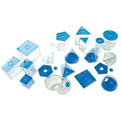 Geometrische Körper transparent (blau) klein