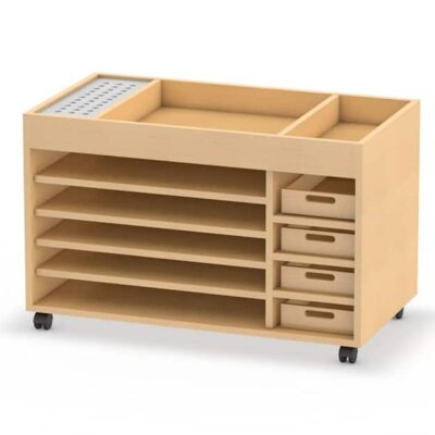 Malwagen MW 2 mit Pinselhalter und Ablageflächen