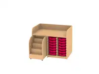 Wickelkommode mit ausziehbarer Treppe für 2 x 7 Kunststoffschübe – Bild 2