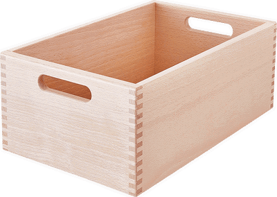 Massivholzkästen farbig lackiert