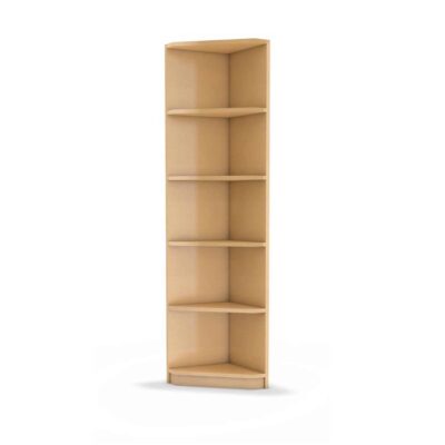 Hochschrank Außeneckregal mit 4 Einlegeböden