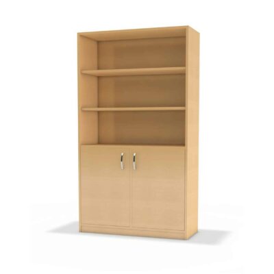 Hochschrank mit Doppeltür, Regal offen und 4 Einlegeböden