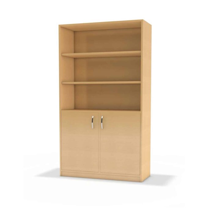 Hochschrank mit Doppeltür, Regal offen und 4 Einlegeböden