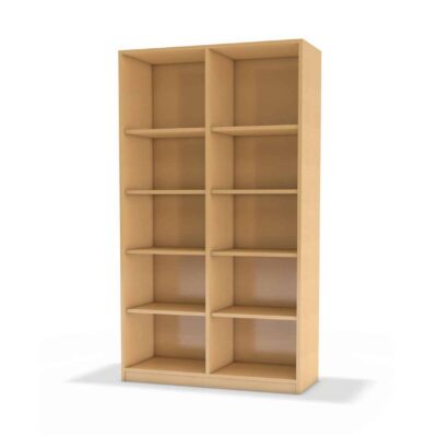 Hochschrank offen, Mittelwand, je 4 Einlegeböden