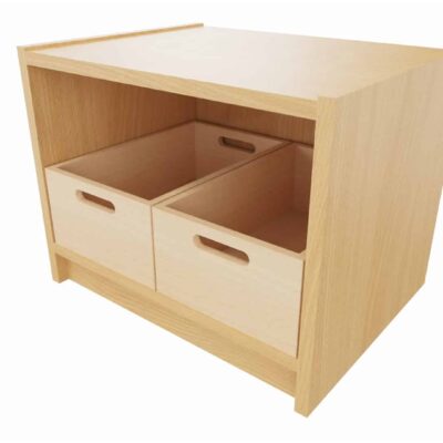 Korpus-Classic Unterschrank mit 2 Materialkästen - Breite: 52 cm