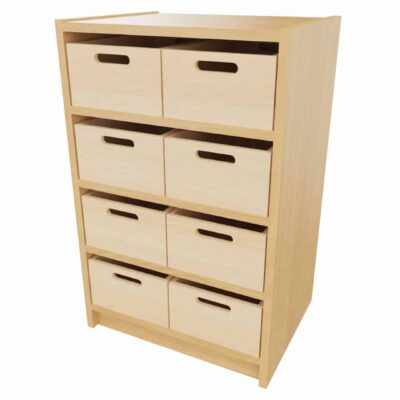 Korpus-Classic Unterschrank mit 8 Materialkästen, 3 Einlegeböden - Breite: 52 cm