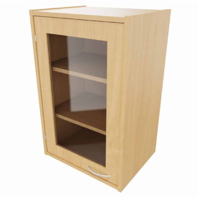 Korpus-Classic Aufsatzschrank mit Tür (mit Glasfüllung), 2 Einlegeböden - Breite: 52 cm