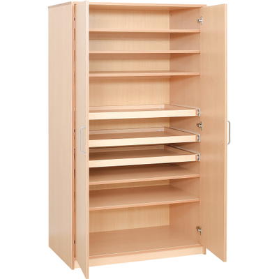 Flexi Hochschrank abschließbar, H 203, mit ausziehbaren Böden