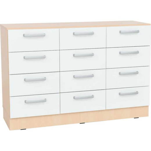 098292 Grande Schrank M, mit 12 Schubladen, Fronten weiß - 098292