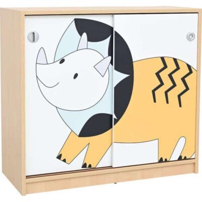 Fantasiewelt Schrank mit Triceratops