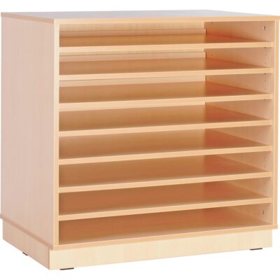 Flexi Schrank M mit tiefen Fachböden, Breite: 89 cm, auf Sockel