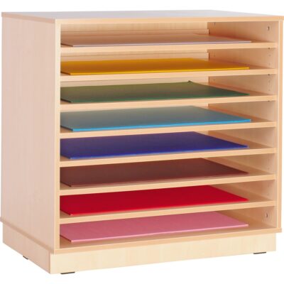 Flexi-TB Schrank M mit tiefen Fachböden, Breite: 89 cm, Ahorn-TB