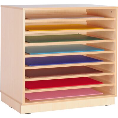Flexi-TB Schrank M mit tiefen Fachböden, Breite: 89 cm, Ahorn-TB