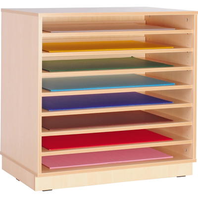 Flexi-TB Schrank M mit tiefen Fachböden, Breite: 89 cm, Ahorn-TB