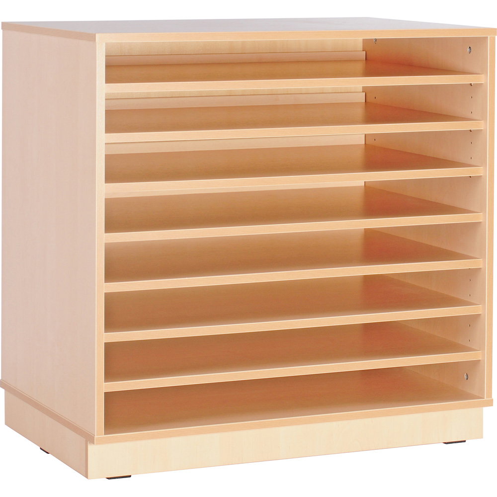 Flexi Schrank M mit tiefen Fachböden, Breite: 89 cm, auf Sockel