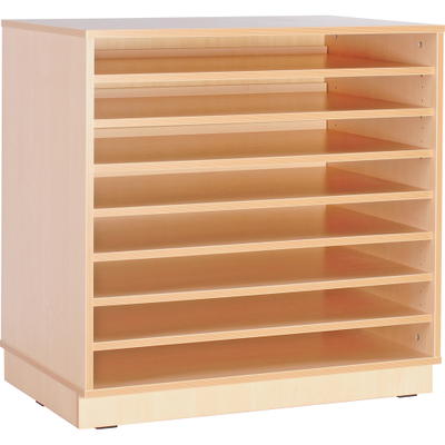 Flexi Schrank M mit tiefen Fachböden, Breite: 89 cm, auf Sockel