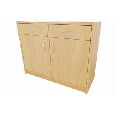 Korpus-Classic Unterschrank oben: 2 Schubkästen, unten: Doppeltür, Mittelwand, je 2 Einlegeböden – Breite: 102 cm