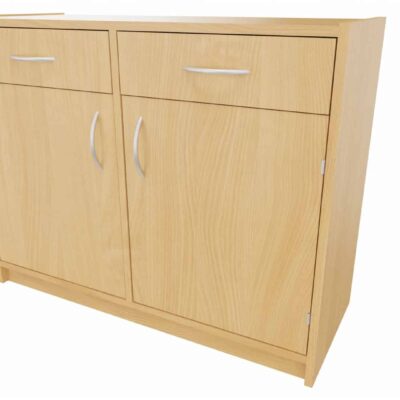 Korpus-Classic Unterschrank oben: 2 Schubkästen, unten: Doppeltür, Mittelwand, je 2 Einlegeböden - Breite: 102 cm
