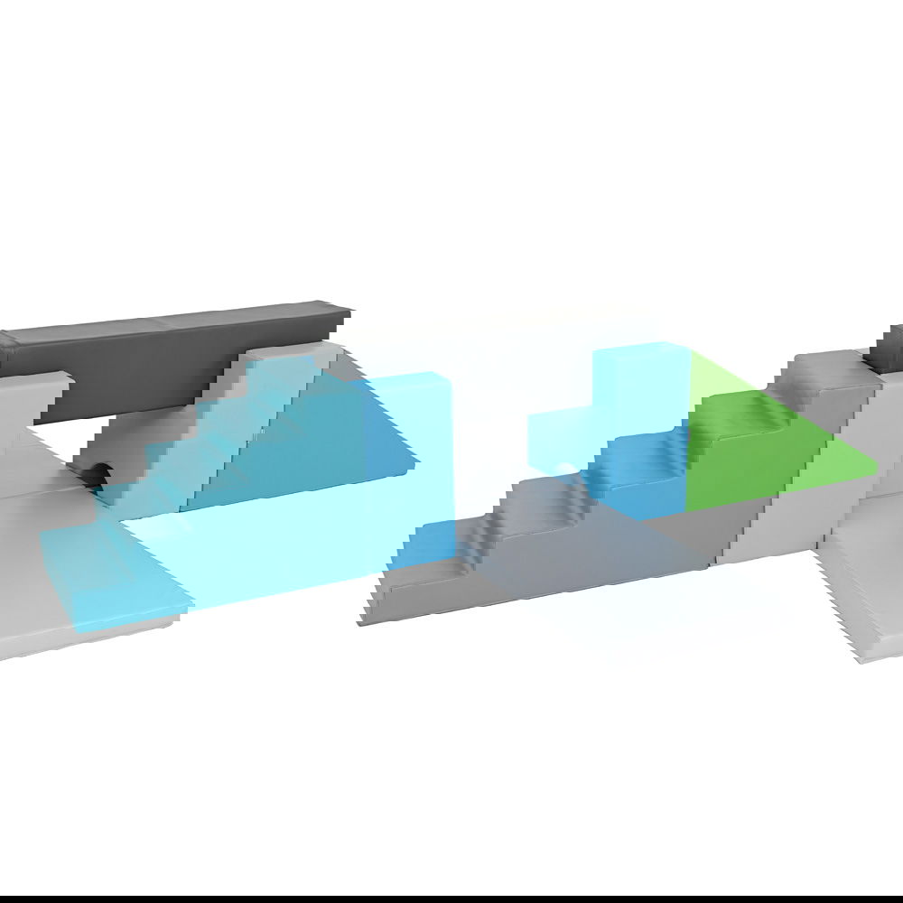 Schaumstoff-Set Viktoria, grün-grau