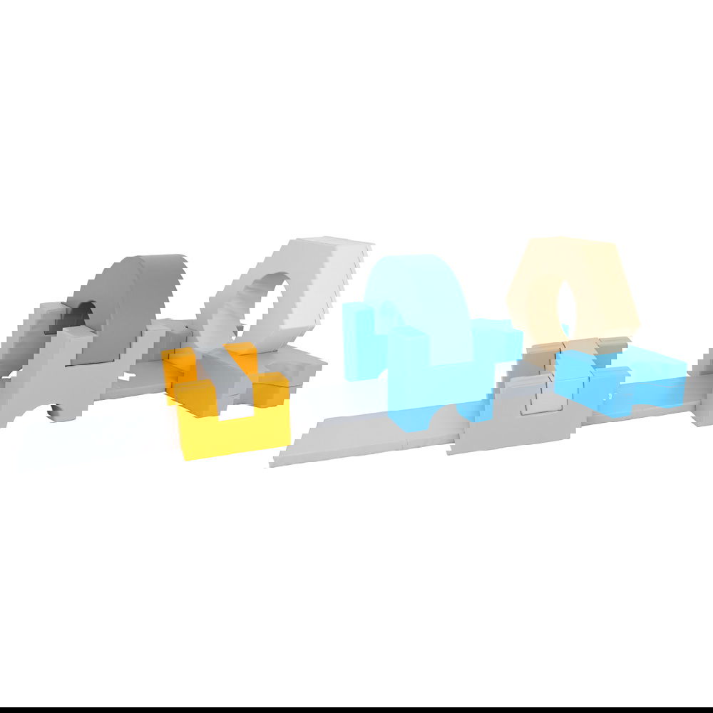 Schaumstoff-Set Hindernisbahn, blau-grau