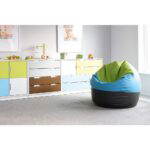 Sitzsack Maxi, grafit-blau-grün - 101834