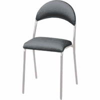 Stuhl P, Textil gepolstert, Sitzhöhe 46 cm - alufarben – Bild 2