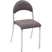 Stuhl P, Textil gepolstert, Sitzhöhe 46 cm - alufarben