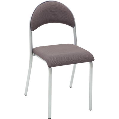 Stuhl P, Textil gepolstert, Sitzhöhe 46 cm – alufarben