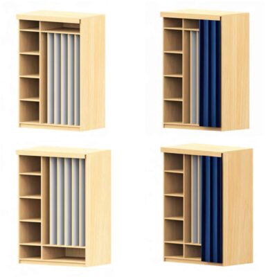 Liegepolsterschrank durchgehende Trennwände und Fächer