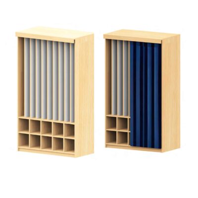 Liegepolsterschrank durchgehende Trennwände und Fächer unten