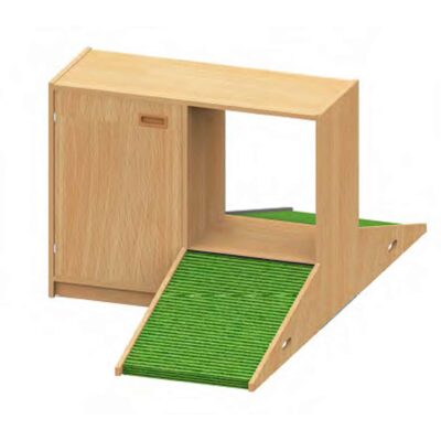 Korpus-Classic Durchkrabbelschrank und Tür links, 2 Einlegeböden – Breite: 102 cm