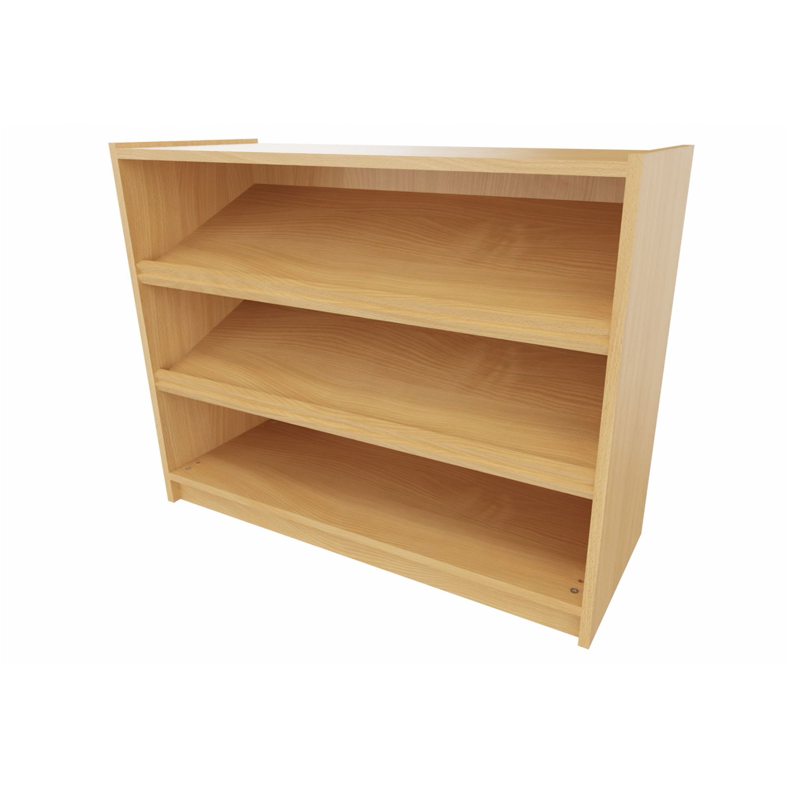 Korpus-Classic Bücherschrank offen, 2 Schrägböden mit Aufkantung - Breite: 102 cm