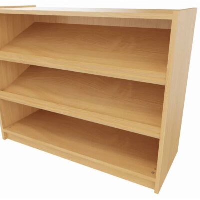 Korpus-Classic Bücherschrank offen, 2 Schrägböden mit Aufkantung - Breite: 102 cm
