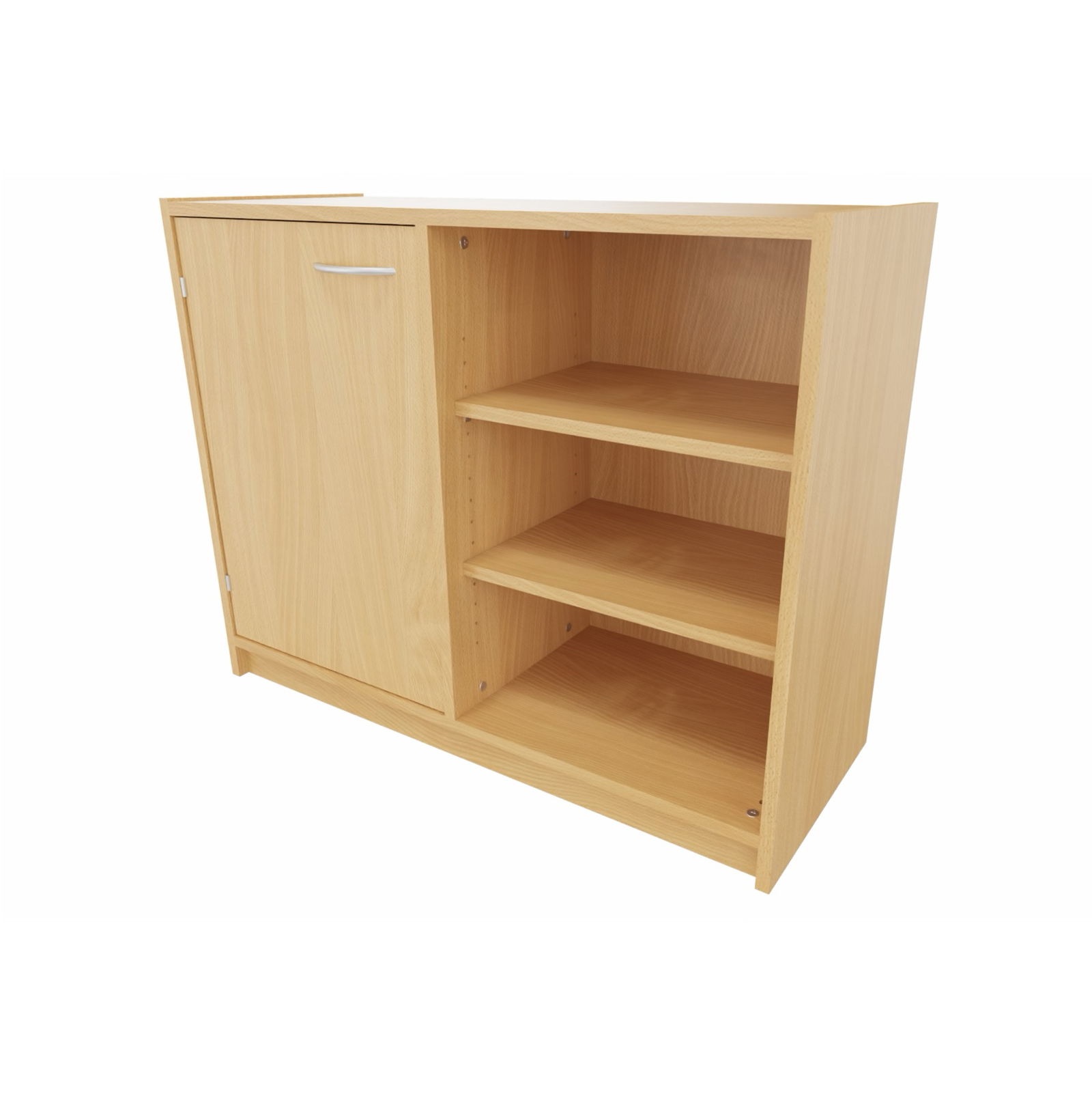 Korpus-Classic Unterschrank mit Tür und Regal, jeweils 2 Einlegeböden - Breite: 102 cm