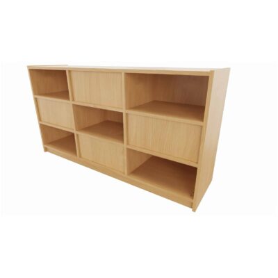 Korpus-Classic Raumteilerschrank wechselseitig offen, Vorderseite: 5 Fächer, Rückseite: 4 Fächer - Breite: 152 cm