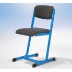 Lehrerstuhl mit Gestell in verstärkter H-Form inkl. Sitz- und Rückenpolster - MLSP 30 2