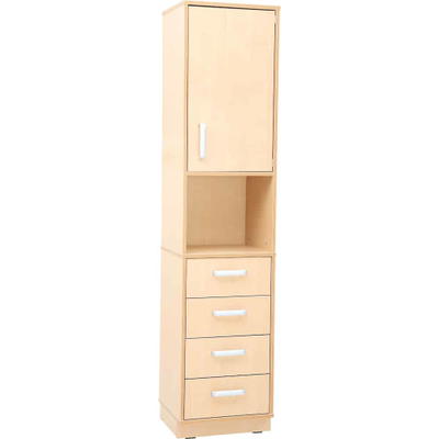 Flexi-TB Schmaler Kombihochschrank, H 203, Ahorn-Jylland-TB