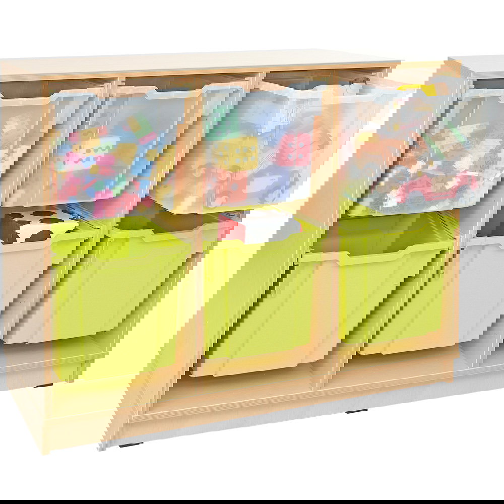 Flexi Regal M, auf Sockel + 6 diverse Behälter (Flexi 94)