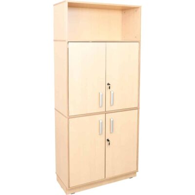 Flexi Hochschrank mit offenem Fach, Höhe: 203 cm, abschließbar, auf Sockel (Flexi 103)