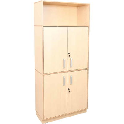 Flexi Hochschrank mit offenem Fach, Höhe: 203 cm, abschließbar, auf Sockel (Flexi 103)