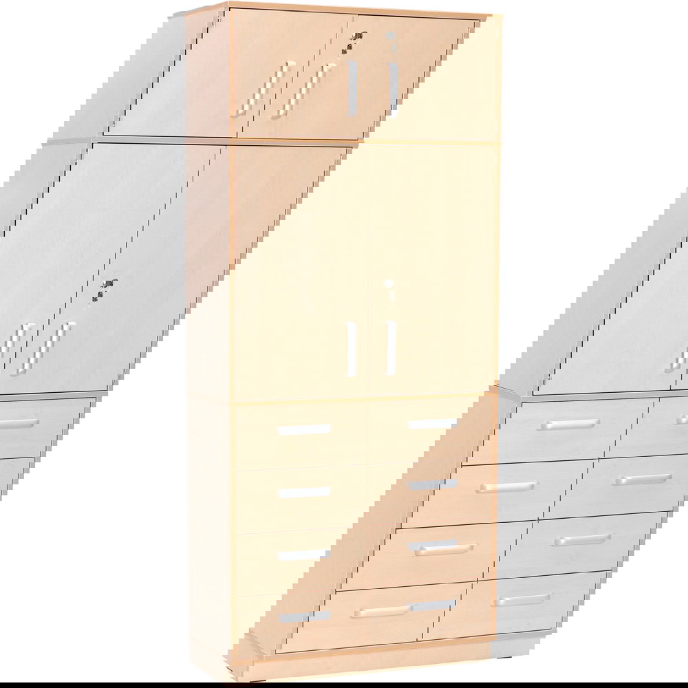 Flexi Kombihochschrank A mit Schubladen, H 203, abschließbar (Flexi 108)