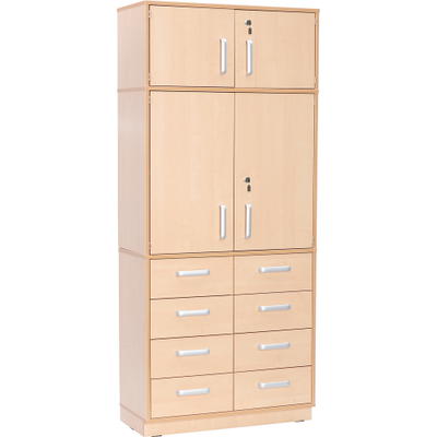 Flexi Kombihochschrank A mit Schubladen, H 203, abschließbar (Flexi 108)