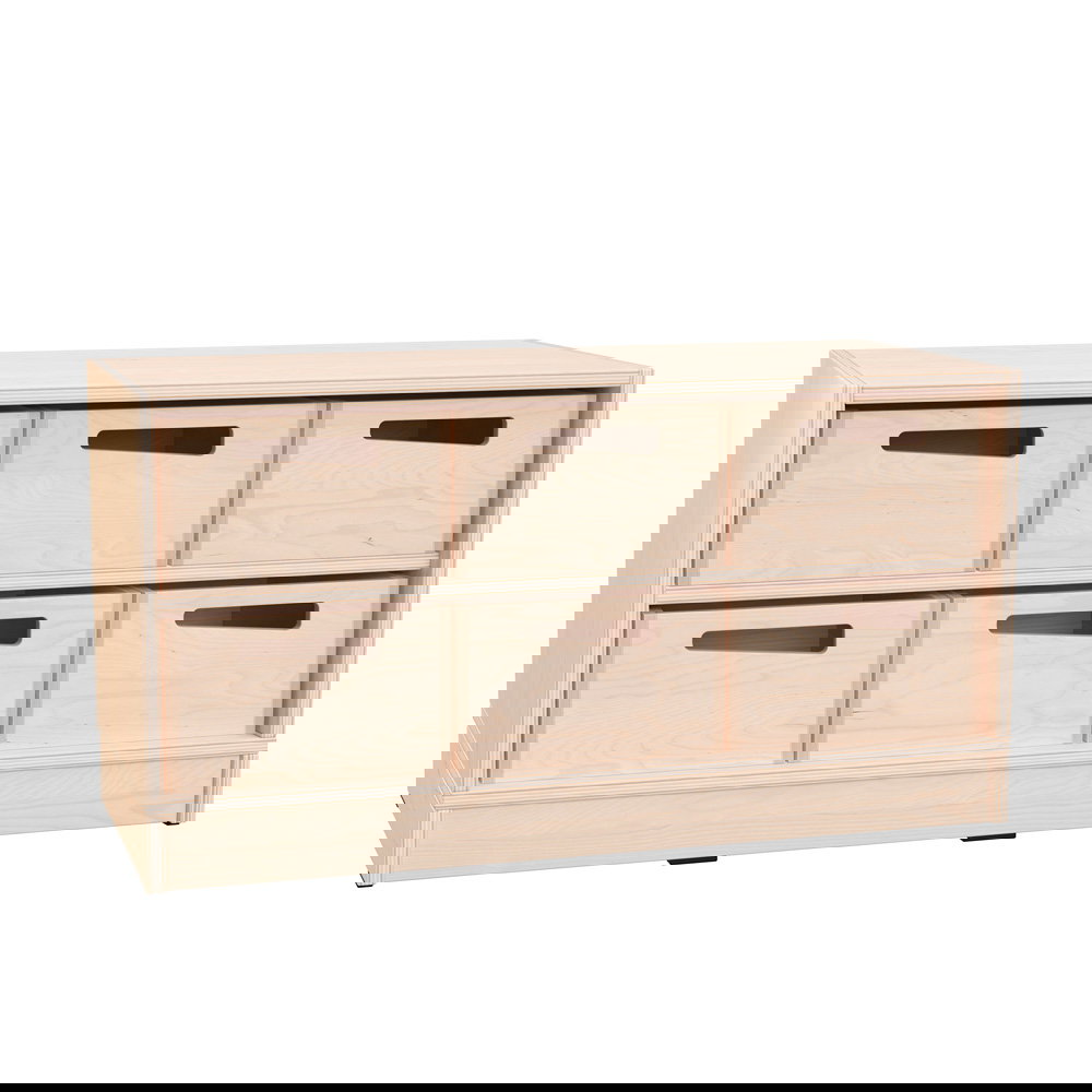 Echtholz Regal S, 6 Holzkästen H16