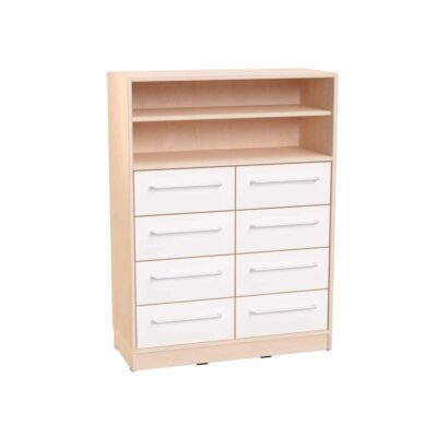 Echtholz Schrank L, unten 8 Schubladen