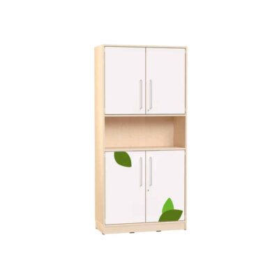 Echtholz Hochschrank - Höhe: 192 cm, Mittelfach offen 