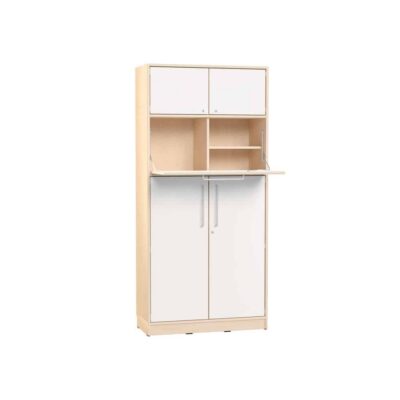 Echtholz Hochschrank – Höhe 192 cm, mit Steharbeitsplatz