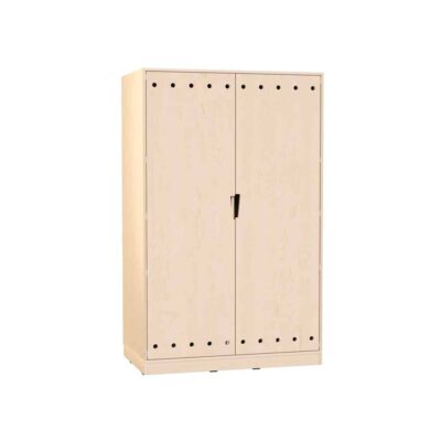 Echtholz Kombischrank für 8 Matten und Decken, mit Türen 