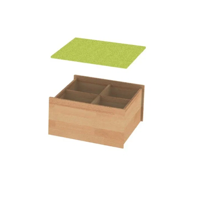 Spielpodest Büchertrog mit Deckel