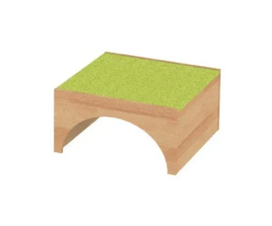 Spielpodest Quadrat, groß als Tunnel (Öffnungen gegenüber)