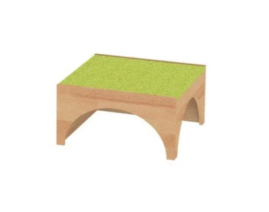 Spielpodest Quadrat, groß als Tunnel (Öffnungen über Eck)